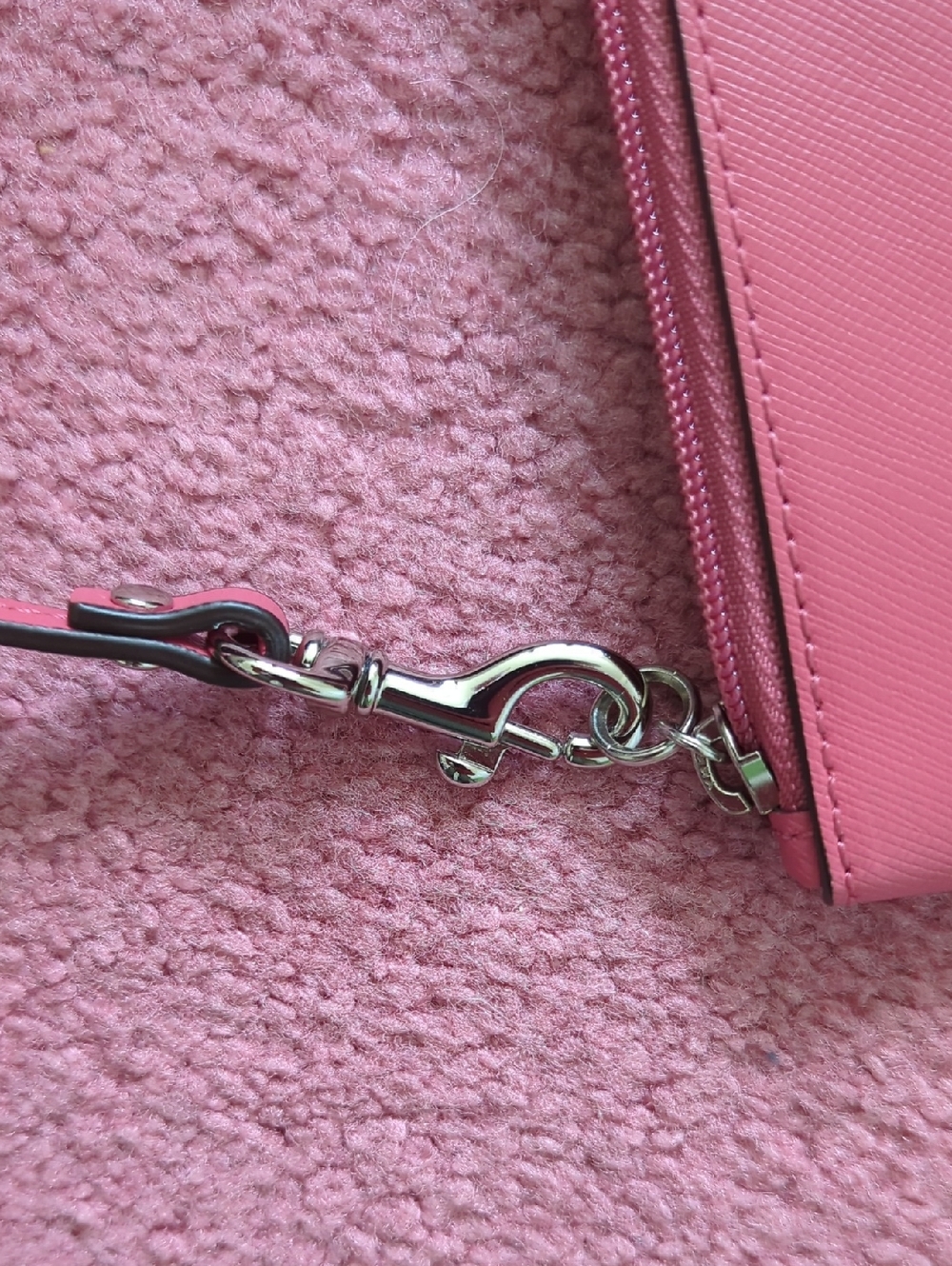 Coach Pink Leather Darcy Bow Wristlet - Picture 7 of 7
